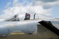 US Air Force F-15C Eagle cockpit close up view Royalty Free Stock Photo