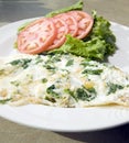 Florentine spinach egg white omelet