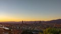 Florenz during the sunset with the mountains