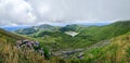 The highlands of Flores. Fascinating sea world, crater lake. Flores, Azores Royalty Free Stock Photo