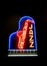 Florescent Jazz Sign Royalty Free Stock Photo