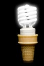 Florescent Light Bulb Ice Cream Cone