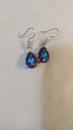 Florescent Sapphires Drop Dangle Earrings