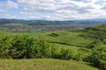 Floresti commune landscape seen from a green hill Royalty Free Stock Photo