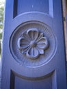 Floret architectural detail of building.