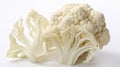 florets cauliflower white background Royalty Free Stock Photo