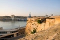 Floriana, Malta, August 2019. View from the fortress wall to the trading port.