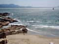 Florianopolis beach rock cove Royalty Free Stock Photo