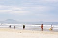 FLORIANOPOLIS, BRAZIL - JANUARY 22, 2023 : the beach Praia da Barra da Lagoa in Florianopolis, Brazil