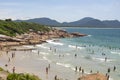 FLORIANOPOLIS, BRAZIL - JANUARY 21, 2023 : the beach Prainha da Lagoa in Florianopolis, Brazil