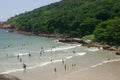 FLORIANOPOLIS, BRAZIL - JANUARY 21, 2023 : the beach Prainha da Lagoa in Florianopolis, Brazil