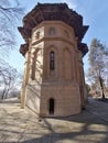 View from the back of Saint John the Baptist Church in Stefanesti Royalty Free Stock Photo