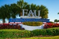 Florida Atlantic University campus Davie FL entrance sign Royalty Free Stock Photo