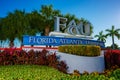 Florida Atlantic University campus Davie FL entrance sign Royalty Free Stock Photo