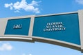 Florida Atlantic University Entrance and Trademark Logo Royalty Free Stock Photo