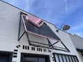 Florida Ave vintage sign on a building with a pink piano