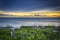 Florida coastline at sunset Royalty Free Stock Photo