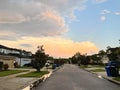 A Florida community and storm cloud