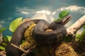 Florida Cottonmouth or Water Moccasin Pit Viper Royalty Free Stock Photo