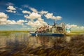 Florida Everglades airboat rides and alligators Royalty Free Stock Photo