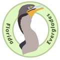 Florida Everglades National Park Cormorant Detailed Vector Design