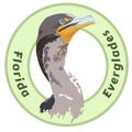 Florida Everglades National Park Cormorant Detailed Vector Design