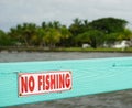 Florida, fishing forbidden sign