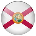 Florida flag button Royalty Free Stock Photo