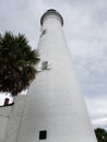 Florida gulf coast lighthouse grey day