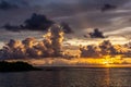 Florida gulf coast sunset after an evening thunderstorm Royalty Free Stock Photo