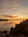 Florida gulf coast sunset fishing pier Royalty Free Stock Photo