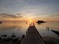 Florida gulf coast sunset fishing pier