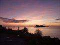 Florida gulf coast sunset fishing pier Royalty Free Stock Photo