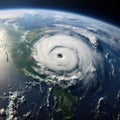 Florida hurricane weather storm satellite picture Royalty Free Stock Photo