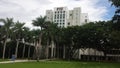 Florida International University Library with the FIU sign on it