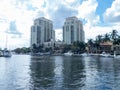 Florida Intracoastal Waterway in Fort Lauderdale, USA Royalty Free Stock Photo