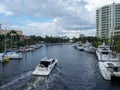 Florida Intracoastal Waterway in Fort Lauderdale, USA Royalty Free Stock Photo
