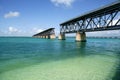 Florida keys broken bridge, turquoise water Royalty Free Stock Photo