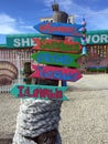 Florida Keys destination signs, pointing the way