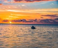 Florida Keys Islamorada Fishing Boat Sunrise Royalty Free Stock Photo