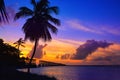 Florida Keys old bridge sunset at Bahia Honda Royalty Free Stock Photo