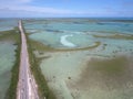 Florida Keys overseas highway and reef water Royalty Free Stock Photo