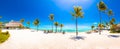 Florida Keys scenic white sand beach panoramci view, Marathon Royalty Free Stock Photo