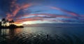 Florida keys sunset panoramic Royalty Free Stock Photo