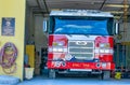Florida Keys, USA - February 21, 2016: Firefighter truck ready to intervene
