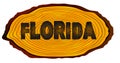 Florida Log Sign Royalty Free Stock Photo