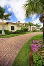 Florida luxury home with pillars Royalty Free Stock Photo