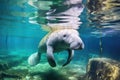 Florida manatee in clear water