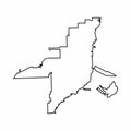 Florida map icon, outline style