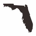 Florida map. Simply and Flat design. silhouettes blank map Royalty Free Stock Photo